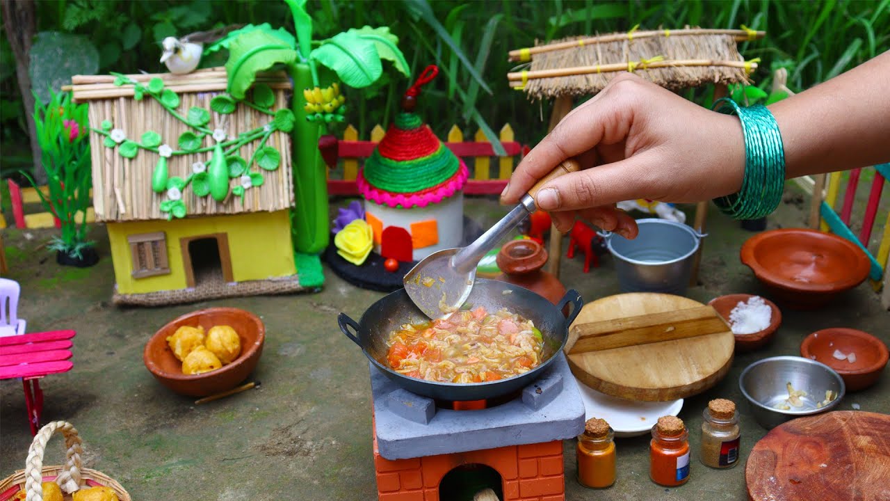 How To Cook Dry Shrimp Curry In Miniature Cooking Mini Food Cooking ...