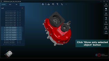 Quick search of parts in a CAD assembly in DMU Reviewer
