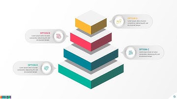 How To Design Cube Pyramid Infographic | 4 Stage Building Blocks Pyramid in Microsoft PowerPoint