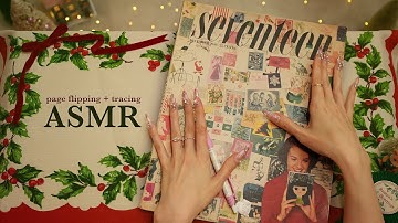 ASMR Flip Through and Tracing Vintage Fashion Magazine 🎀 1940