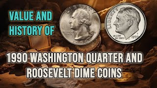 1990 US Washington Quarter and Roosevelt Dime Coins Value and History