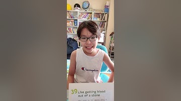 한션 Sean : IDIOMS 이디엄 219 《like getting blood out of a stone》