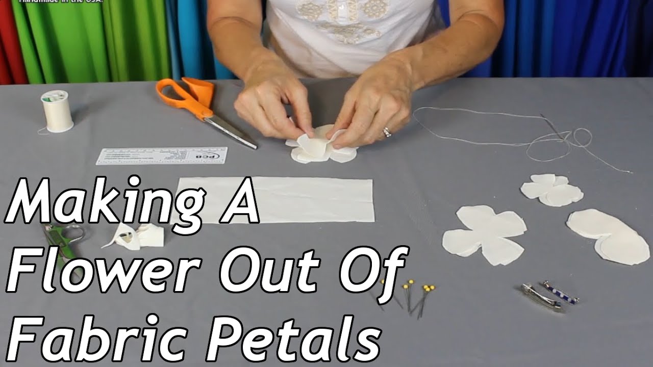 Download Making A Flower Out Of Fabric Petals Youtube