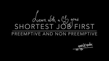 Shortest job first - preemptive and non preemptive | simulation