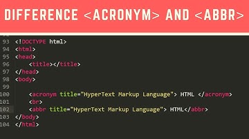 Programming Tip Of The Day #25 : Differences Between abbr VS acronym tag in HTML
