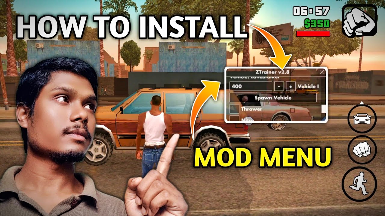 How To Install GTA SA Mod Menu in Android 🔥 Unlimited Health, Money ...