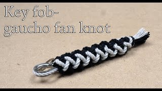 2 color gaucho fan knot key fob