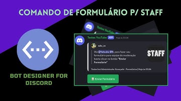 COMANDO DE FORMULÁRIO PARA BOT NO DISCORD | Bot Designer For Discord #22