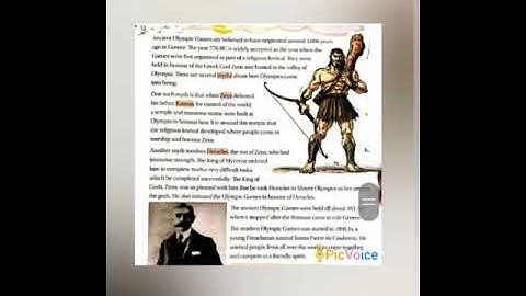 English Reader - Chapter- The Olympic Games (Class- IV)