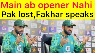 4th T20 Pakistan lost 🛑 Fakhar Zaman Press Conference | Muje kaha gya ha main num 4 khailonga Resimi