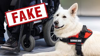 how to stop FAKE service dogs #servicedog #accessibility