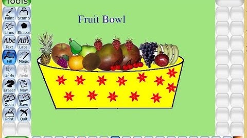 How to draw a Fruit Bowl in Tux Paint