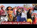 Market me cute girl reaction girl reactionmukesh bhai vlogs