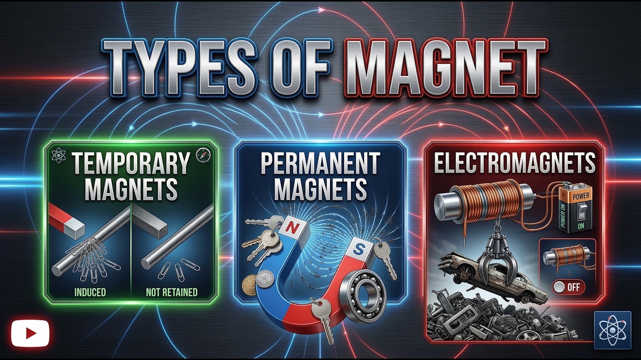 [ Types Of Magnet ] [ Temporary magnet , Permanent magnet , Electro ...