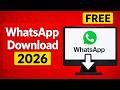 How to Download WhatsApp on PC/Laptop FREE 2026 | Whatsapp App Download for PC | dl whatsapp for pc