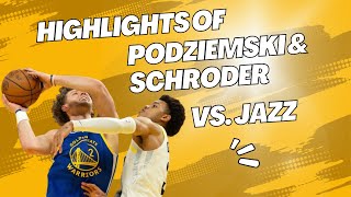 Highlights of Podziemski & Schroder vs  Jazz 🔥🔥 Update