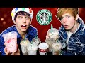 Trying starbucks drinks while spilling the tea  colby brock