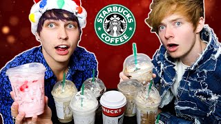 Trying Starbucks Drinks while Spilling THE TEA | Colby Brock