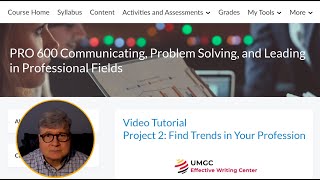 UMGC Pro 600 Assignment 2 How-To Video