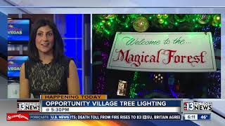 Tree lighting ceremony at Opportunity Village