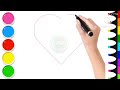 Learn Shapes and Colors for Kids 🌈 | Triangle Circle Square Star Heart Shapes Drawing & Coloring 🎨