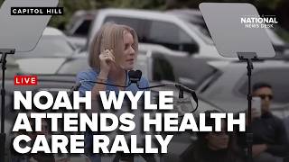 Actor Noah Wyle leads a healthcare rally on Capitol Hill