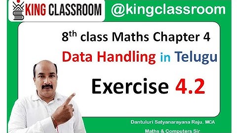 8th class maths data handling exercise 4.2 in telugu | 8th class maths exercise 4.2 in telugu, 8th