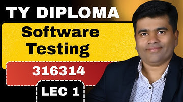 Software Testing K Scheme | MSBTE Software Testing Diploma | K Scheme I Lec 1 | Intro | 316314