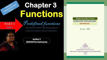 Functions in C++ PART2|Predefined,Userdefined,Console and Stream Functions|+2 Computer Applications|