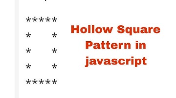 Hollow Square Pattern Using Javascript | Pattern interview question #coding #interviewquestions