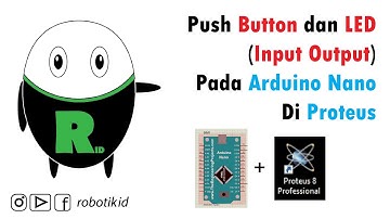 Push Button dan LED pada Arduino di Proteus