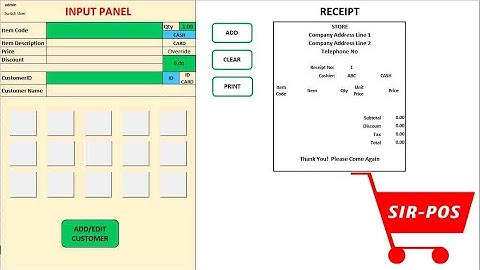 SIRPOS | A POS (Point of Sale) system based on MS Excel  (Pt2)