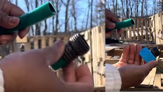 How to replace male end part on garden hose / how to mend garden hose for $2