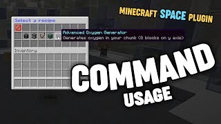 Minecraft Space Plugin: Command Usage