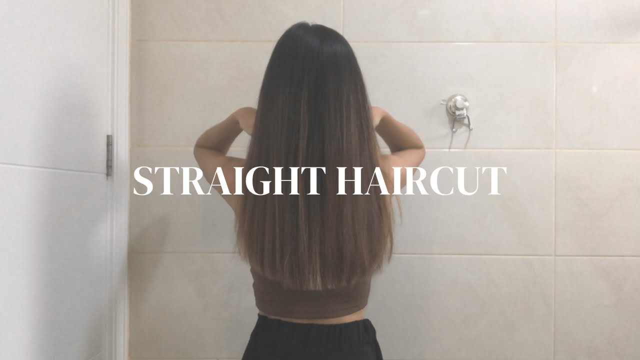 how-i-cut-straight-hair-at-home-youtube