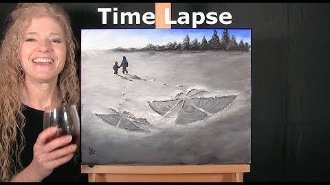 Learn How to Draw and Paint with Acrylics SNOW ANGELS - Paint and Sip at Home - Art Tutorial