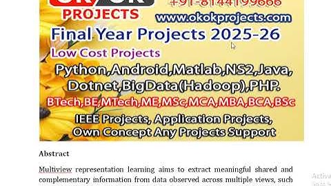 Multi view Representation Learning With One to Many Dynamic Relationships