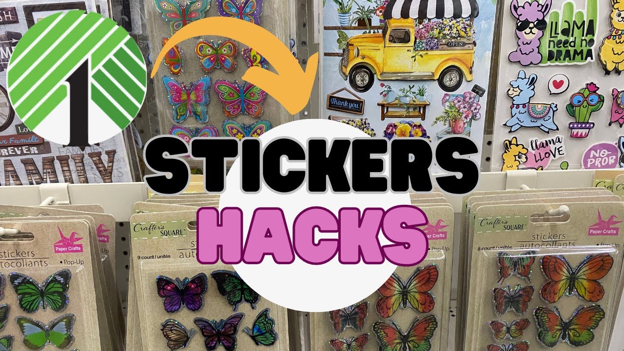 Crafter's Square Pop-Up Stickers/Autocollants (Llama)