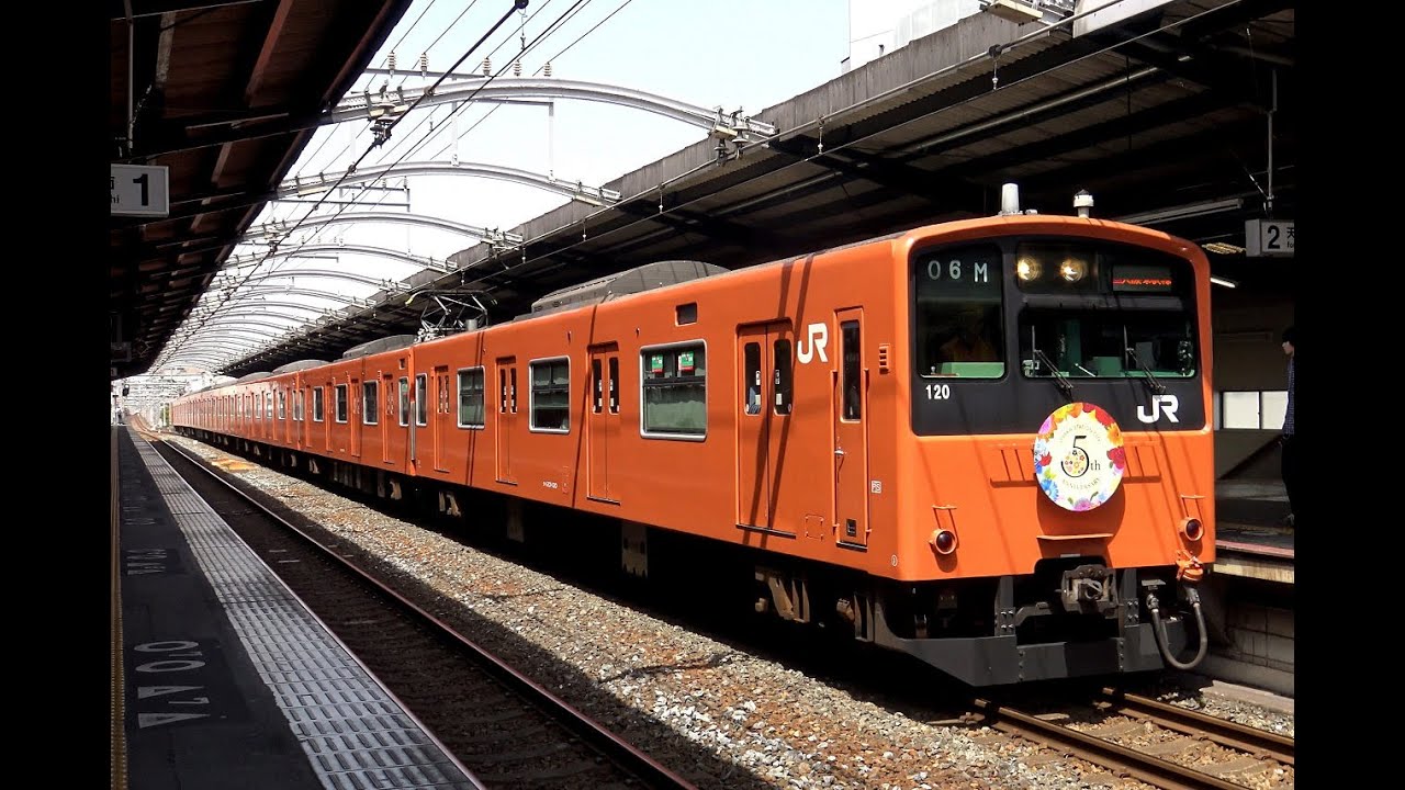 4K】森ノ宮電車区の201系・103系電車到着・発車・通過シーン集(真田丸