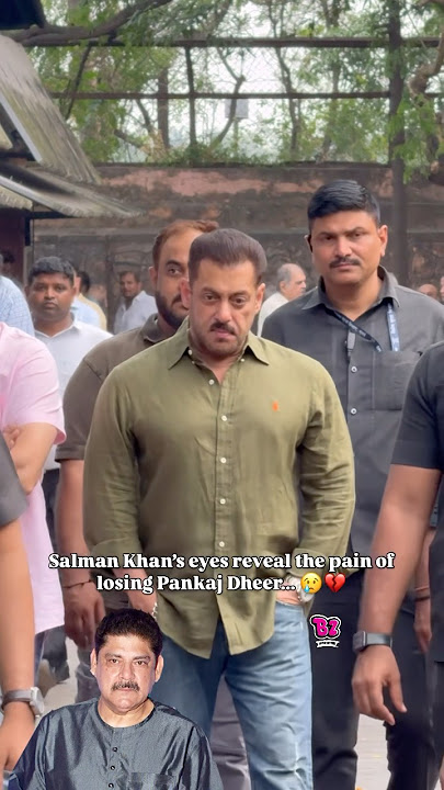 Salman Khan’s eyes hold the heavy sorrow of losing Pankaj Dheer an unspoken grief captured 😢🖤