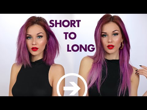 GOING FROM SHORT TO LONG HAIR | How to hide a blunt cut