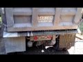 TOO FAST! Tri-Axel Dump-Truck Tailgate Spread OVERSHOOTS on gravel driveway