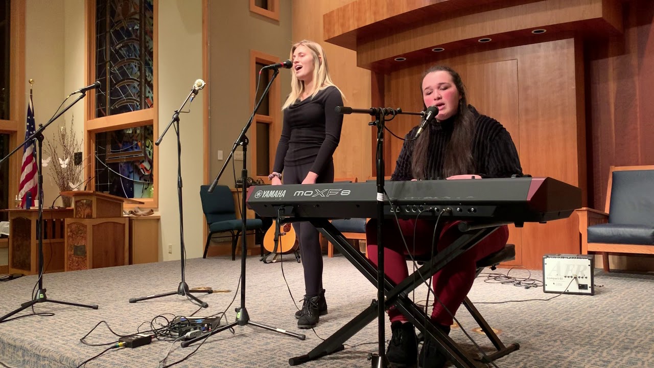 Cover of Glee's "Umbrella/Singing in the Rain" mashup by Jenna & Zoe YouTube