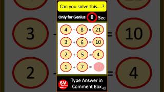 Genius quize Test || Maths😊 puzzles ||  #shorts  || shivam vivek brain test screenshot 5