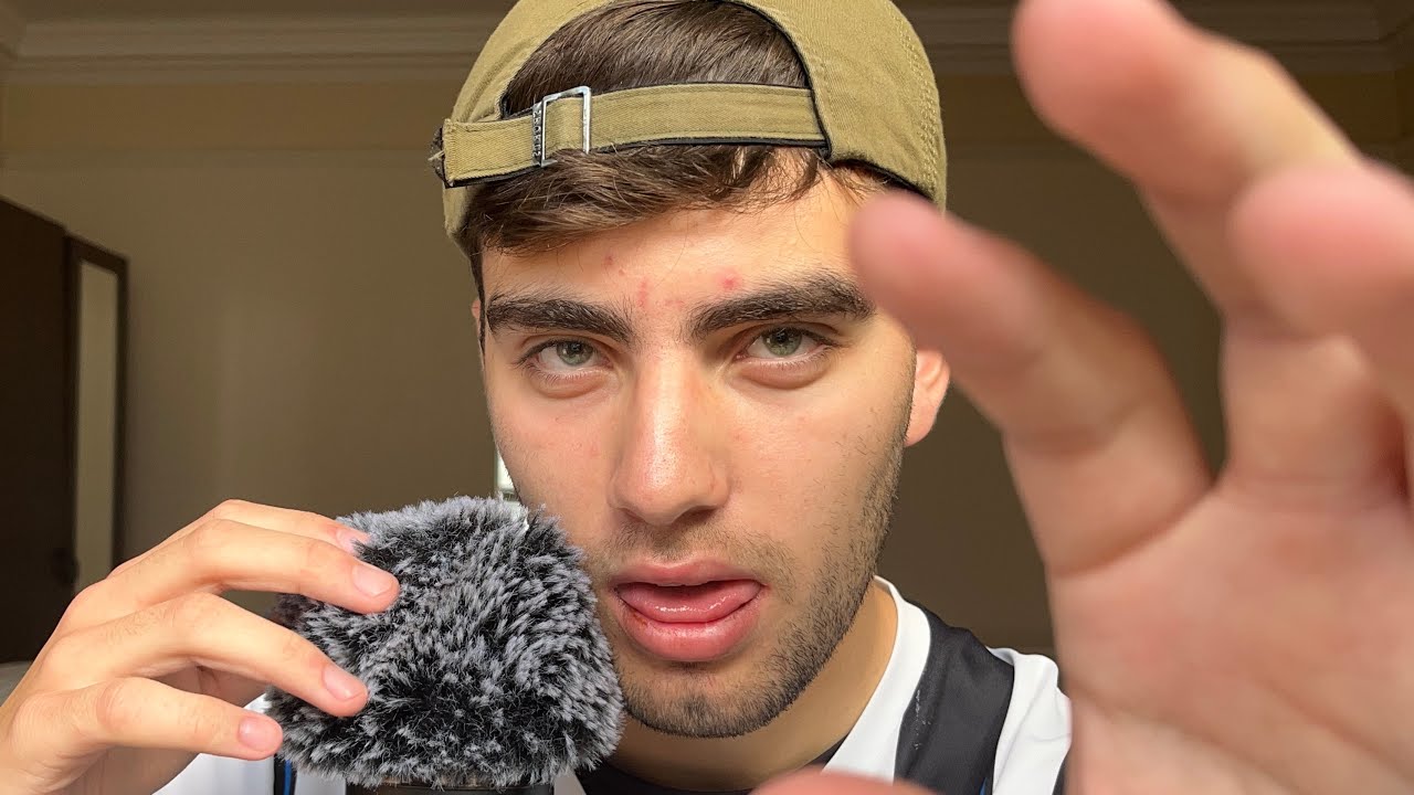 ASMR Mouth Sounds w/ Head Massage & Visual Triggers