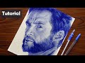 Rostro con bolígrafo/lapicero PASO a PASO - Wolverine - Hugh Jackman