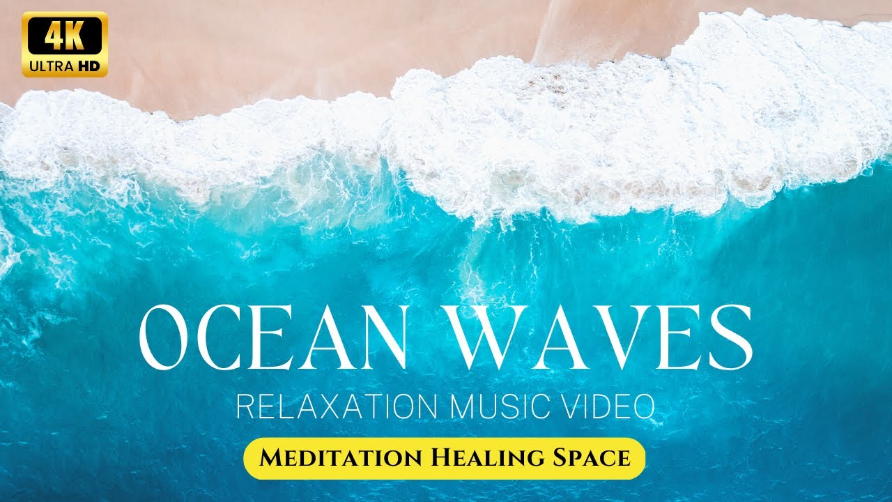 Beautiful Relaxing Piano Music and 4K Ocean Wave 🐬 Sounds for Sleeping ...