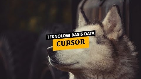 [TEKNOLOGI BASIS DATA] - TUTORIAL MEMBUAR CURSOR PADA CMD