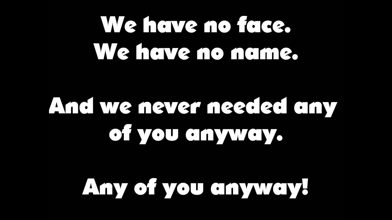 Nobody — Stick to Your Guns