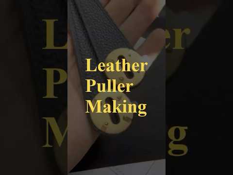 How about the skills in making the leather puller #leathercraft #leatherworking #leathercrafting